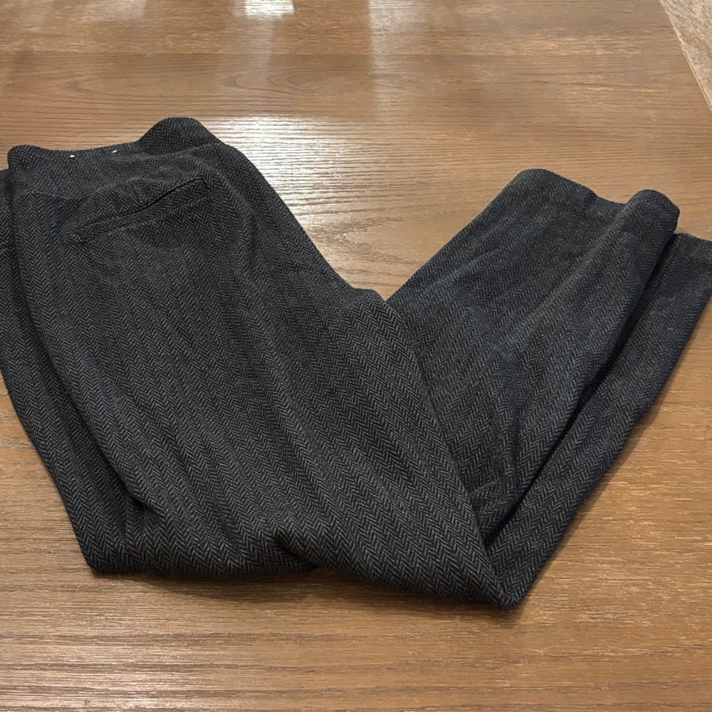 Charter Club Women's Dark Gray Herringbone Pants